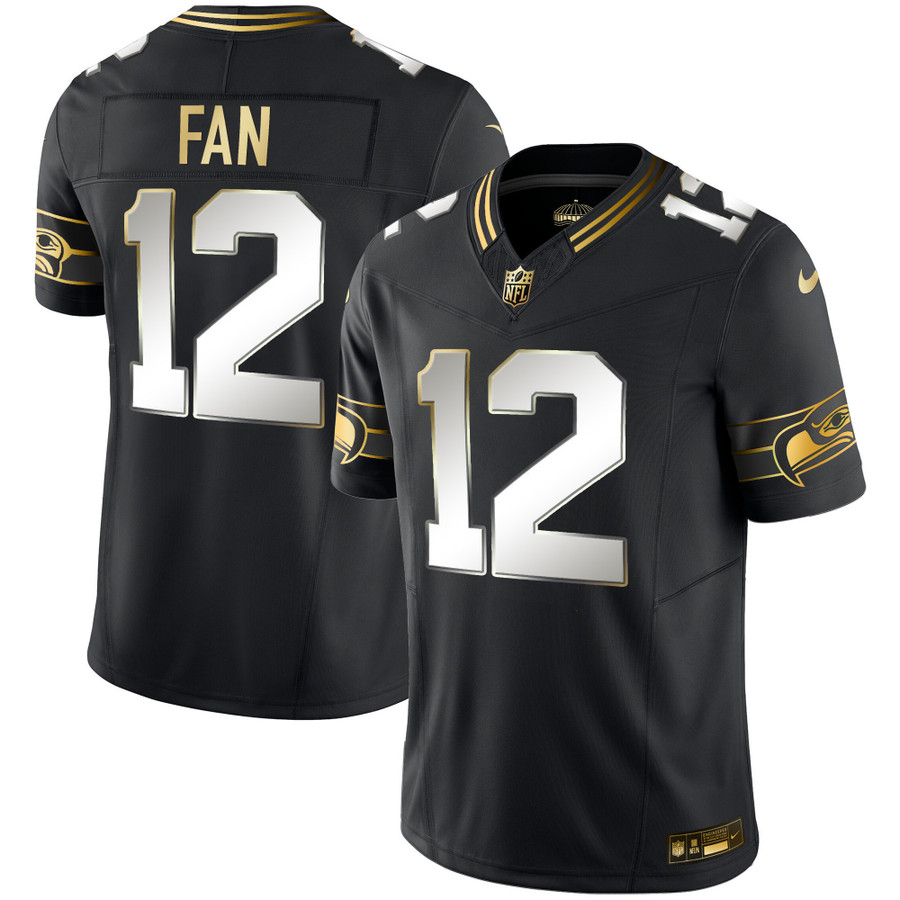 Men's Seahawks Throwback & Gold Vapor Limited Jersey - All Stitched - Vgear
