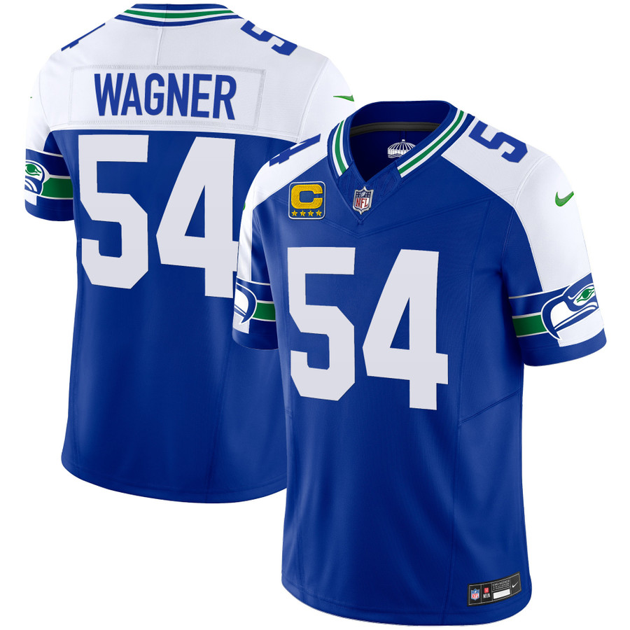 Men's Seahawks Throwback Alternate & Gold Vapor Limited Jersey