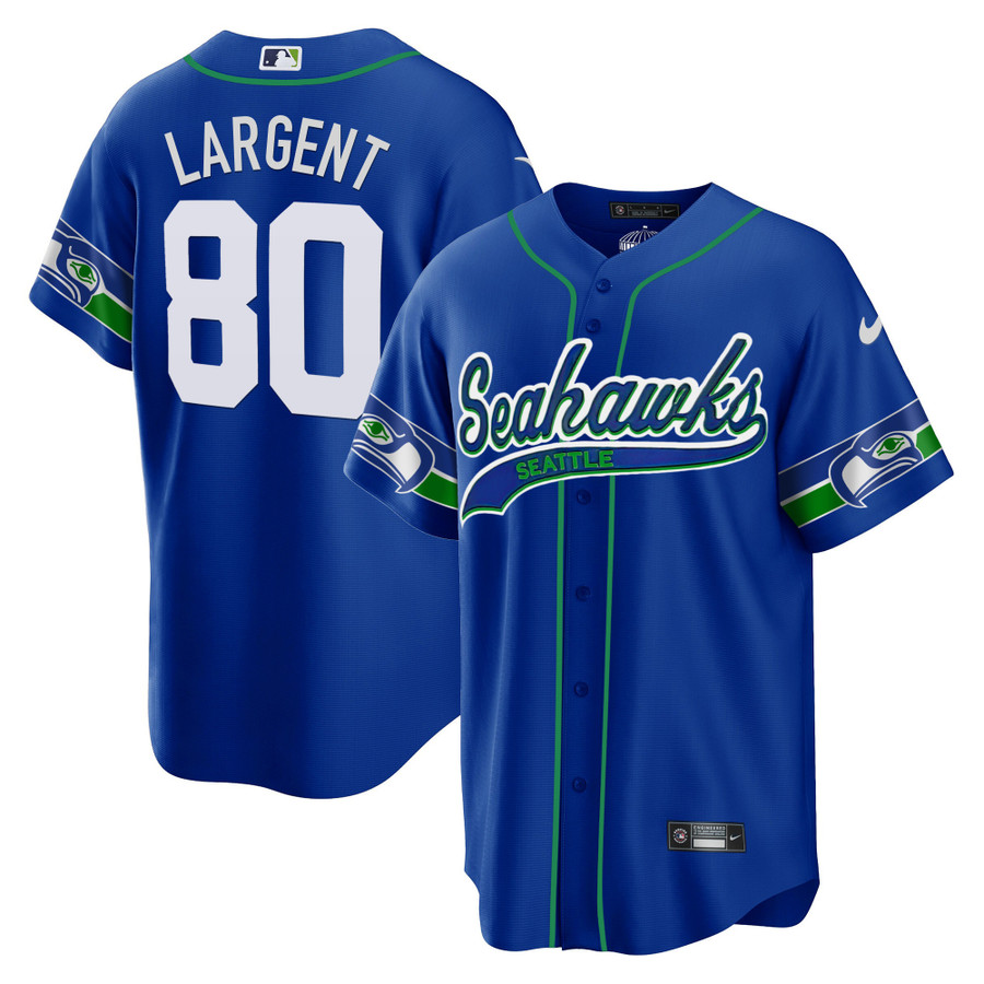 Men's Seahawks Throwback & Gold Cool Base Jersey - All Stitched