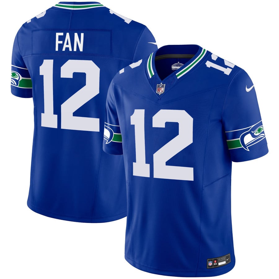 Men's Seahawks Throwback & Gold Vapor Limited Jersey V2 - All Stitched -  Vgear