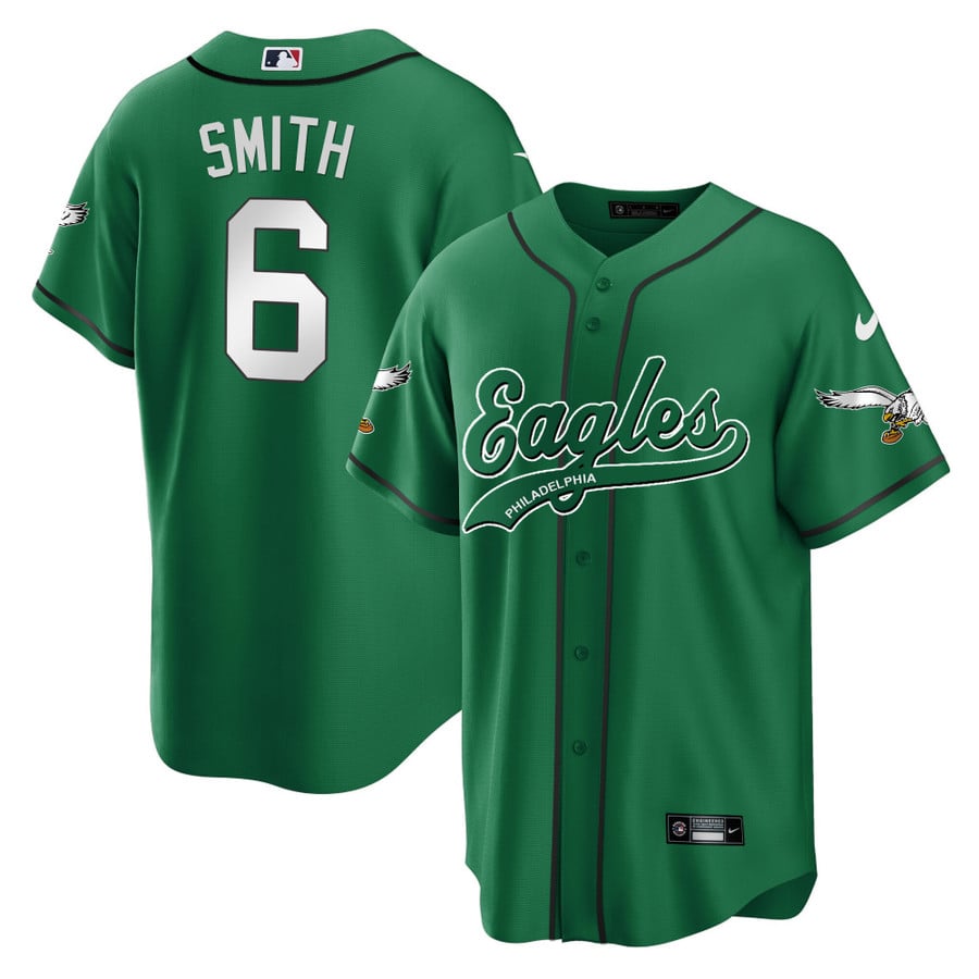 Men's Eagles Kelly Green Baseball Jersey - All Stitched - Vgear