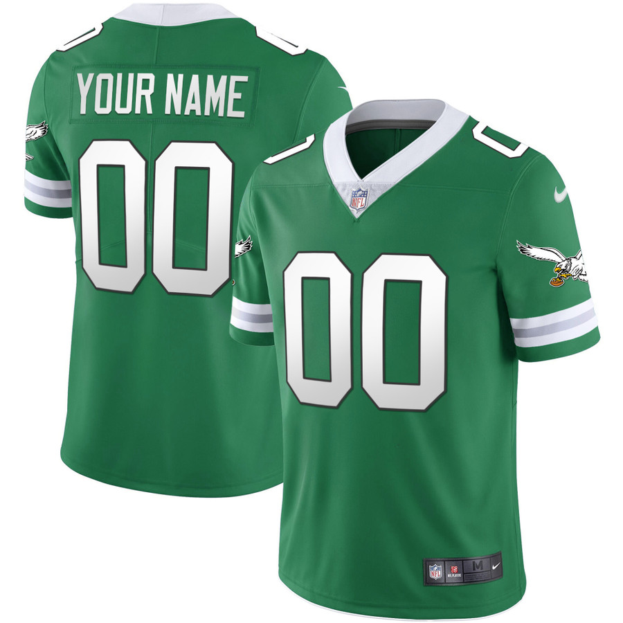 Eagles Gold & Kelly Vapor Throwback Jersey - All Stitched - Vgear