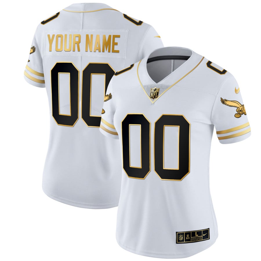 Men's Eagles Gold & Kelly Vapor Jersey - All Stitched