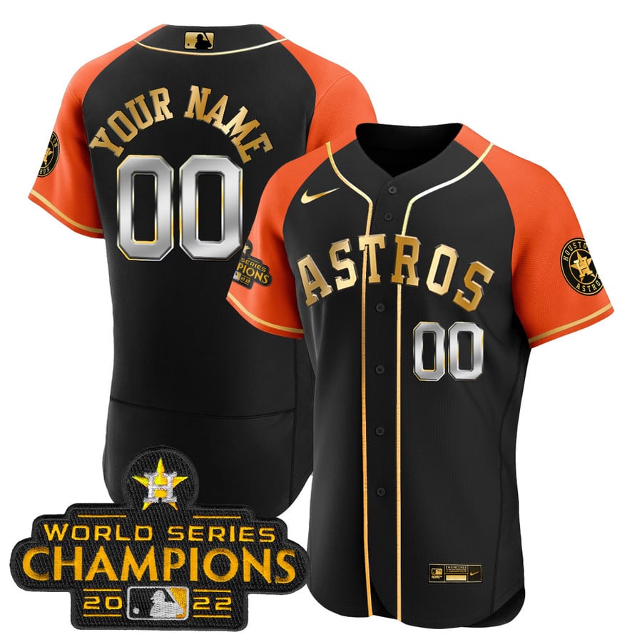 Astros 2023 Gold Alternate Custom Jersey – All Stitched