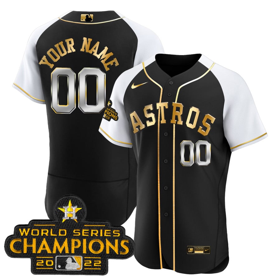 Astros 2023 Gold Alternate Custom Jersey – All Stitched