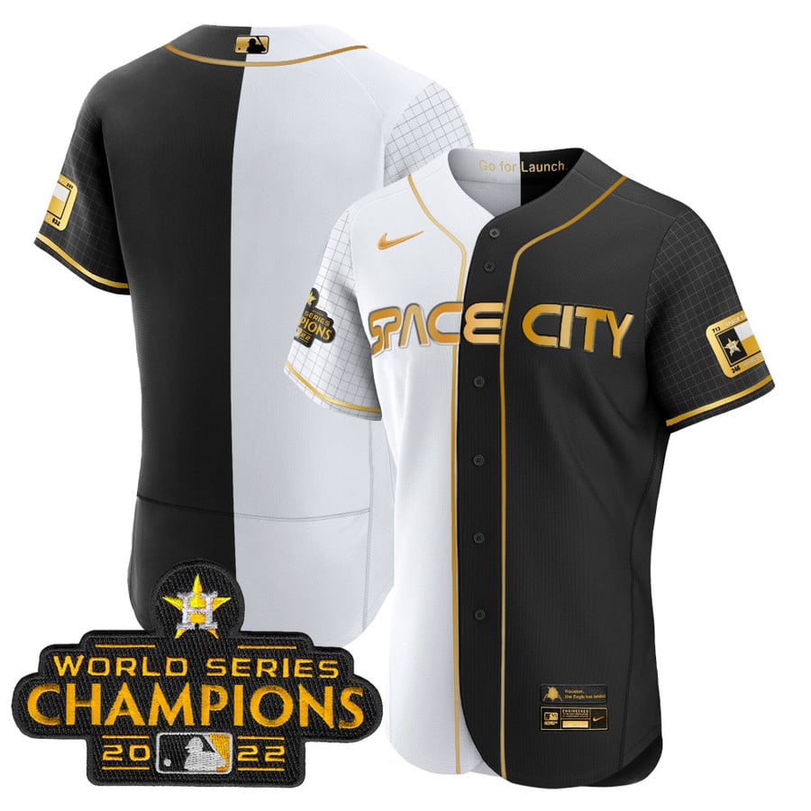 Men's Astros 2023 Space City Champions Gold Split Jersey – All
