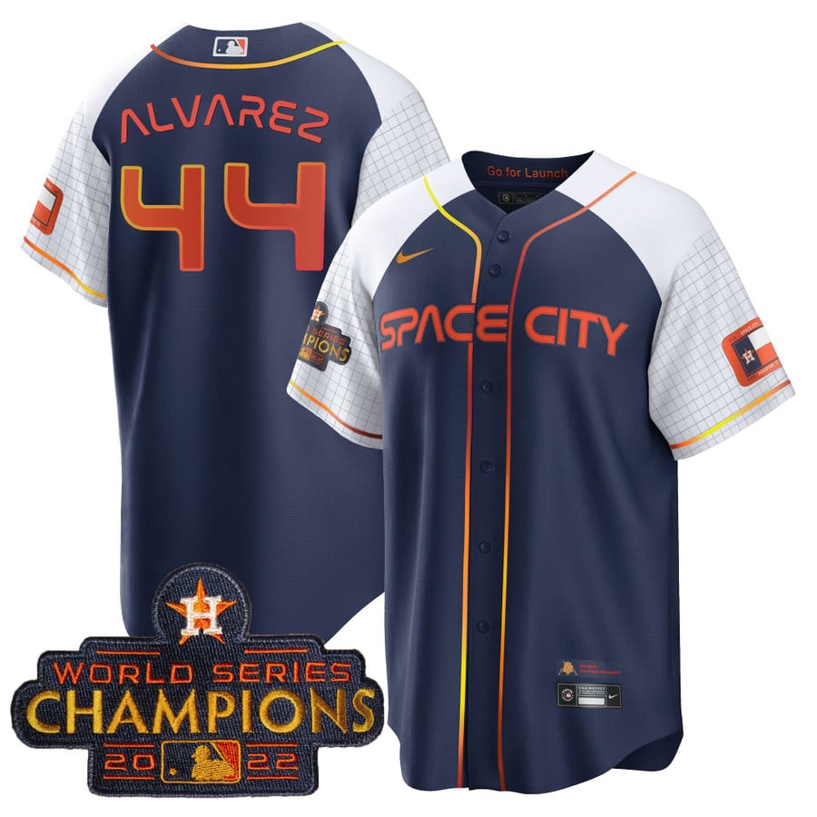 Men's Astros 2023 Space City Champions Alternate Navy Cool Jersey