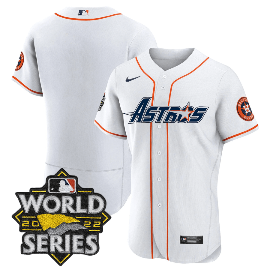 Men's Astros World Series & Throwback Patch Gold Jersey - All Stitched