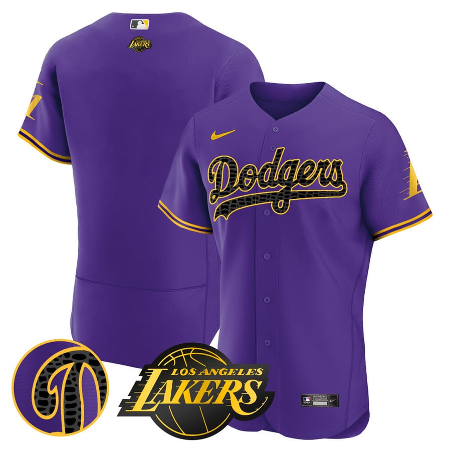 Shirts, Dodgers Purple And Gold Jersey