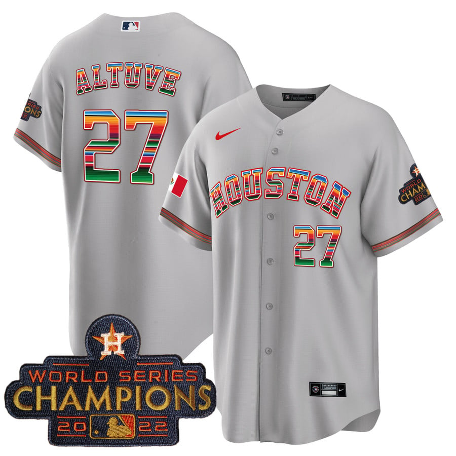 Men's Houston Astros - “Los Astros” Hispanic Heritage World Series Patch  Jersey – All Stitched - Nebgift