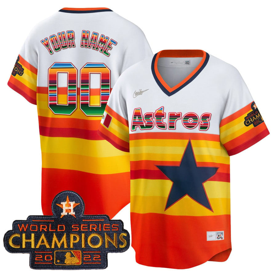 Astros Mexico Cool Base Limited Custom Jersey - All Stitched