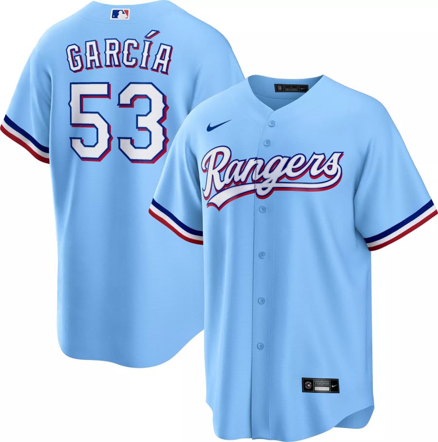 Men's Texas Rangers Mexican Cool Base Jersey - All Stitched - Vgear