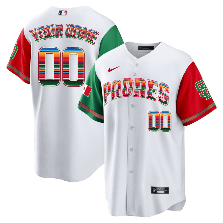 San Diego Padres Mexico Cool Base Limited Custom Jersey - All