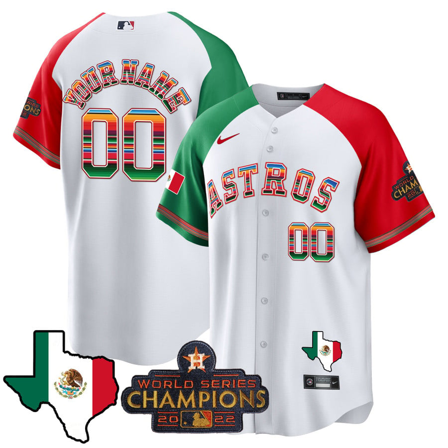Astros Mexico Texas Map Cool Base Custom Jersey - All Stitched - Vgear