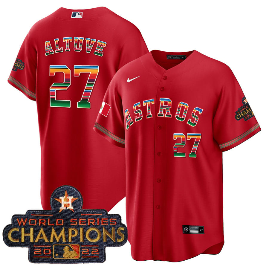 Men's Astros Mexico Cool Base Limited Jersey - All Stitched - Vgear