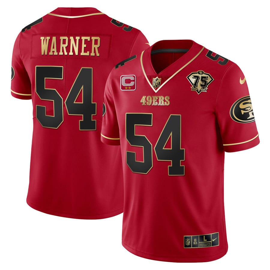 Fred Warner San Francisco 49ers 75th Anniversary Patch Vapor Limited J