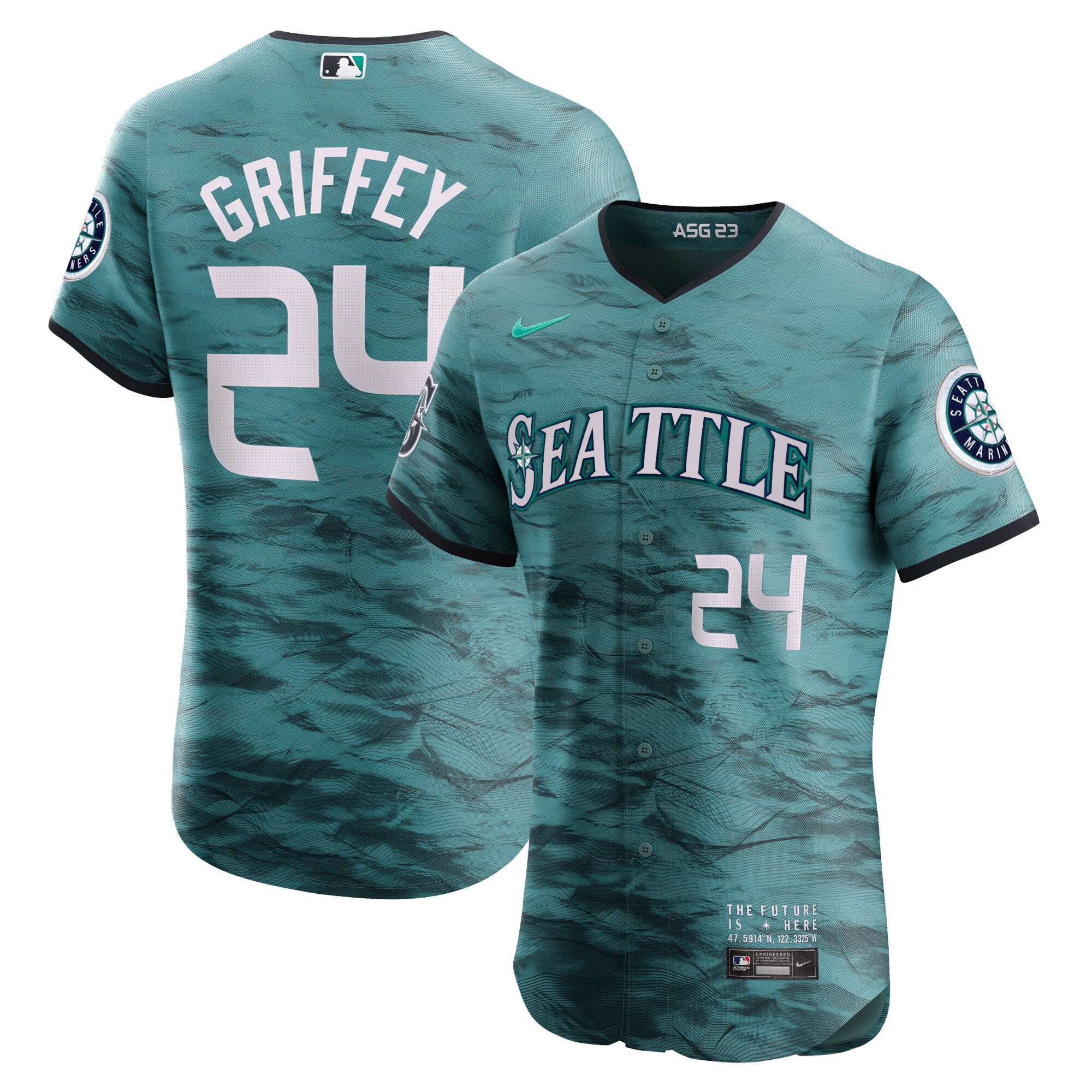 Mariners Griffey 24 Authentic Teal Jersey