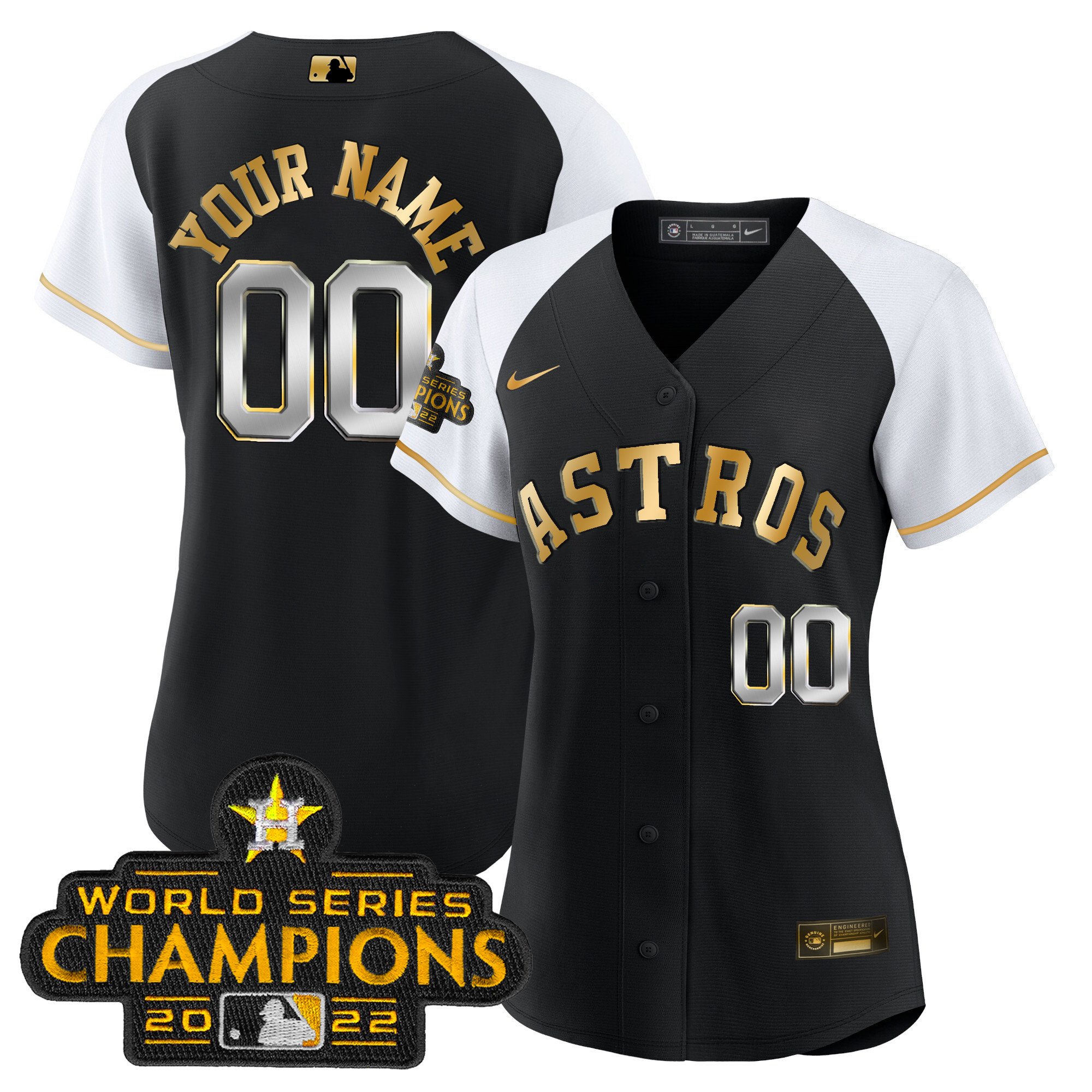 Men's Astros 2023 Champions Gold Split Jersey – All Stitched - Vgear
