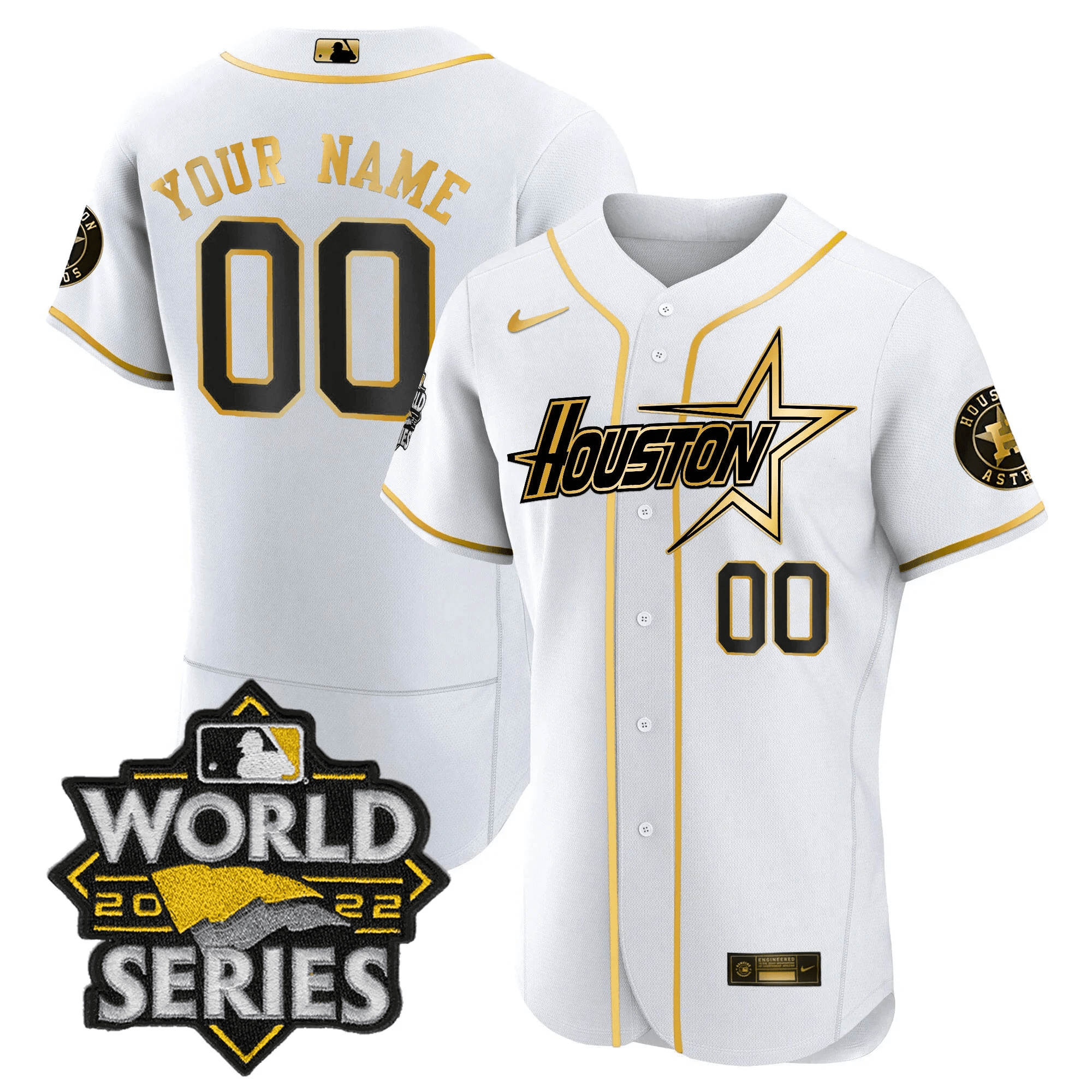Astros World Series Black Gold Special Custom Jersey - All Stitched - Vgear