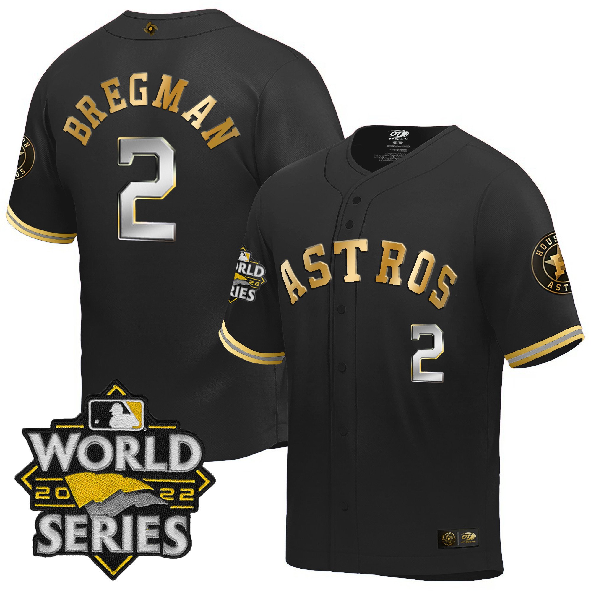 Alex Bregman Black & Gold Houston Astros Baseball Jersey