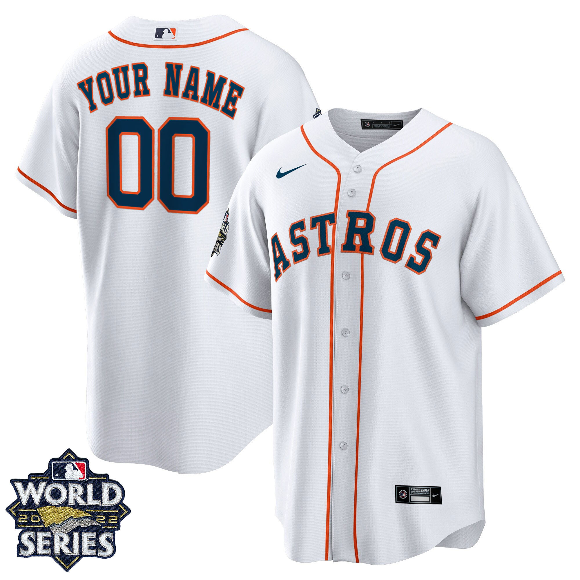 Houston Astros 2022 Champions Limited Custom Name And Number Jersey 