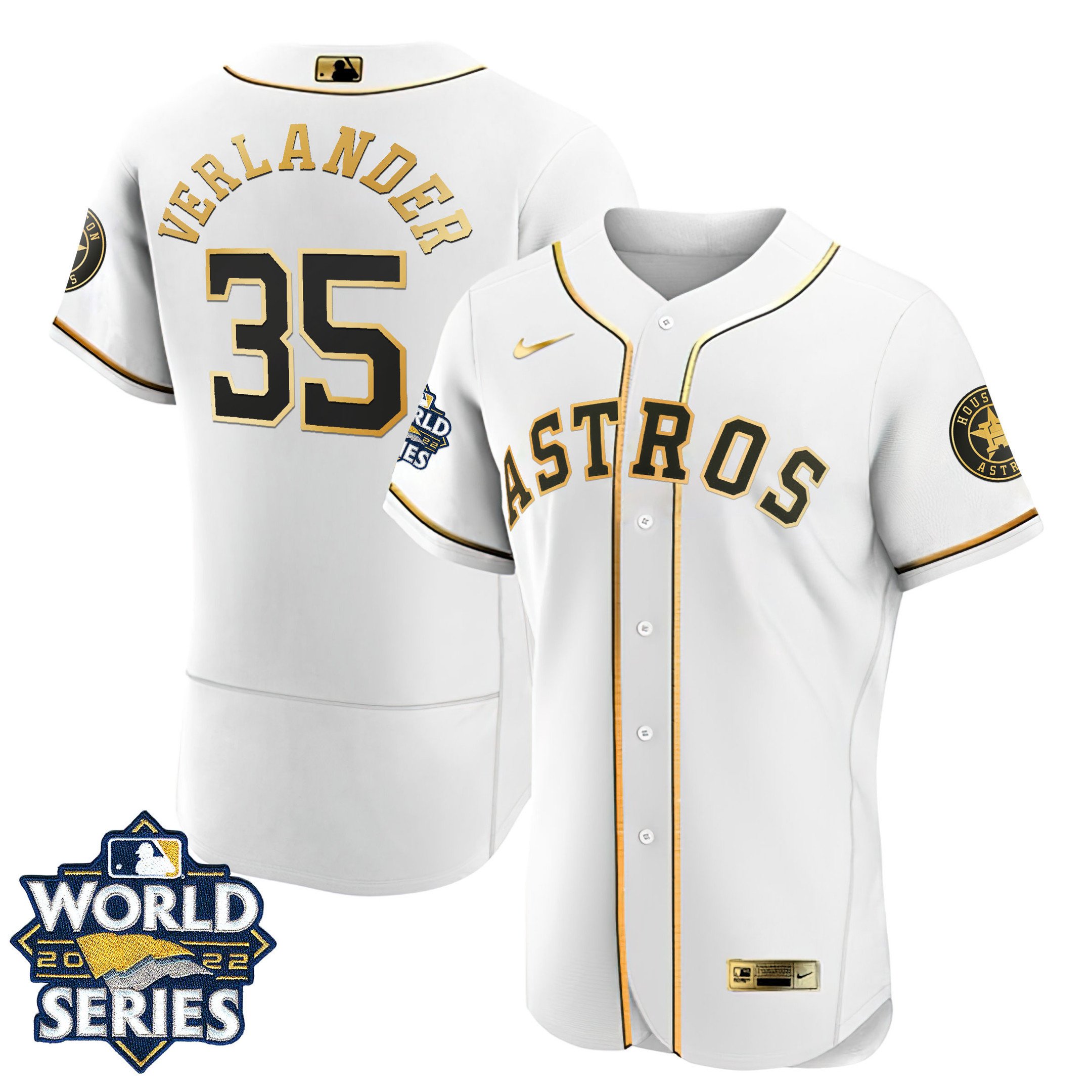 Astros 2023 Flex Base Split Black & White Gold Jersey – All