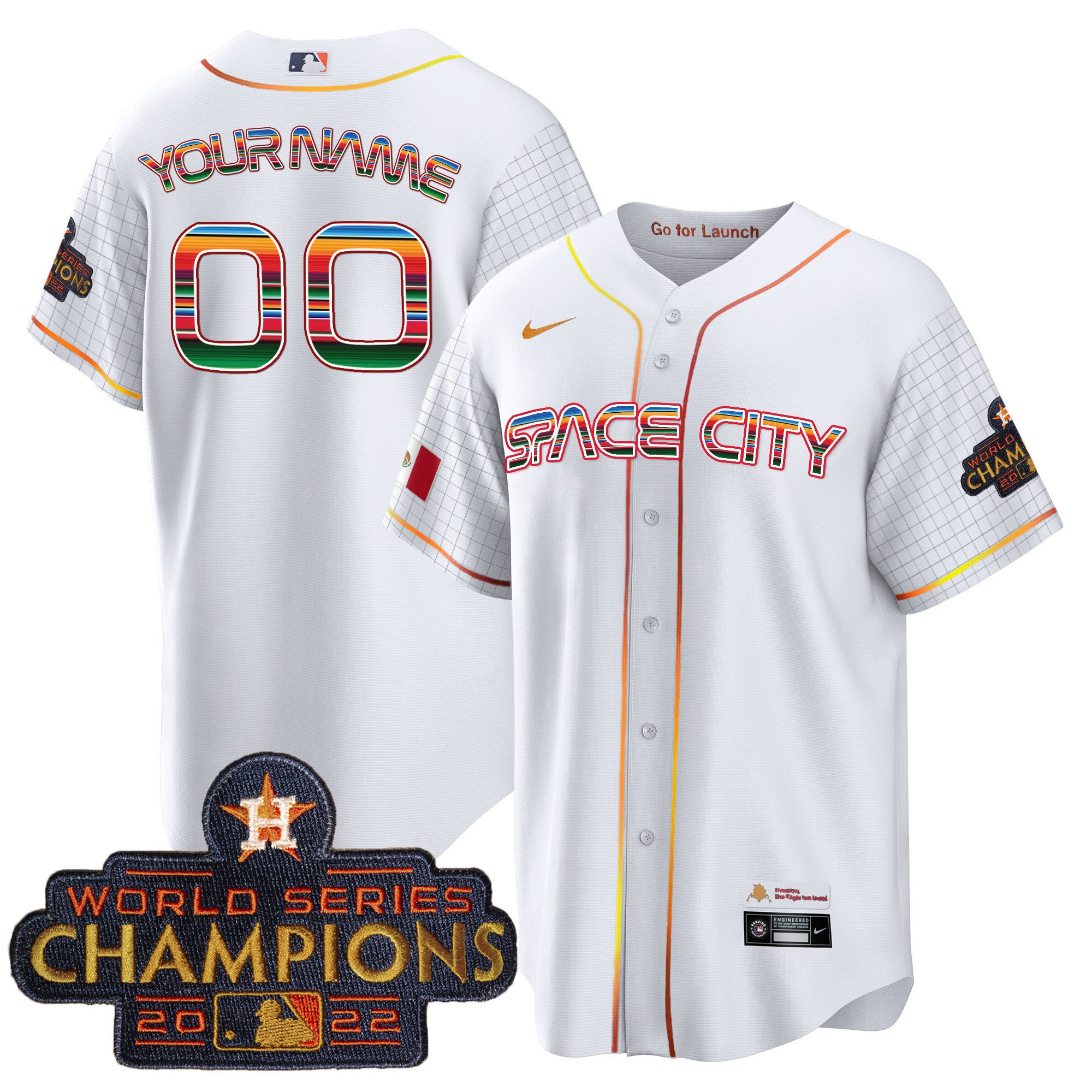Women's Astros Mexico Baseball Limited Jersey V2 - All Stitched - Vgear
