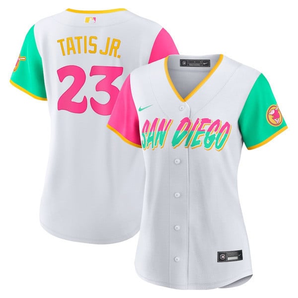 Men's Nike White San Diego Padres City Connect Logo T-Shirt Size: 4XL