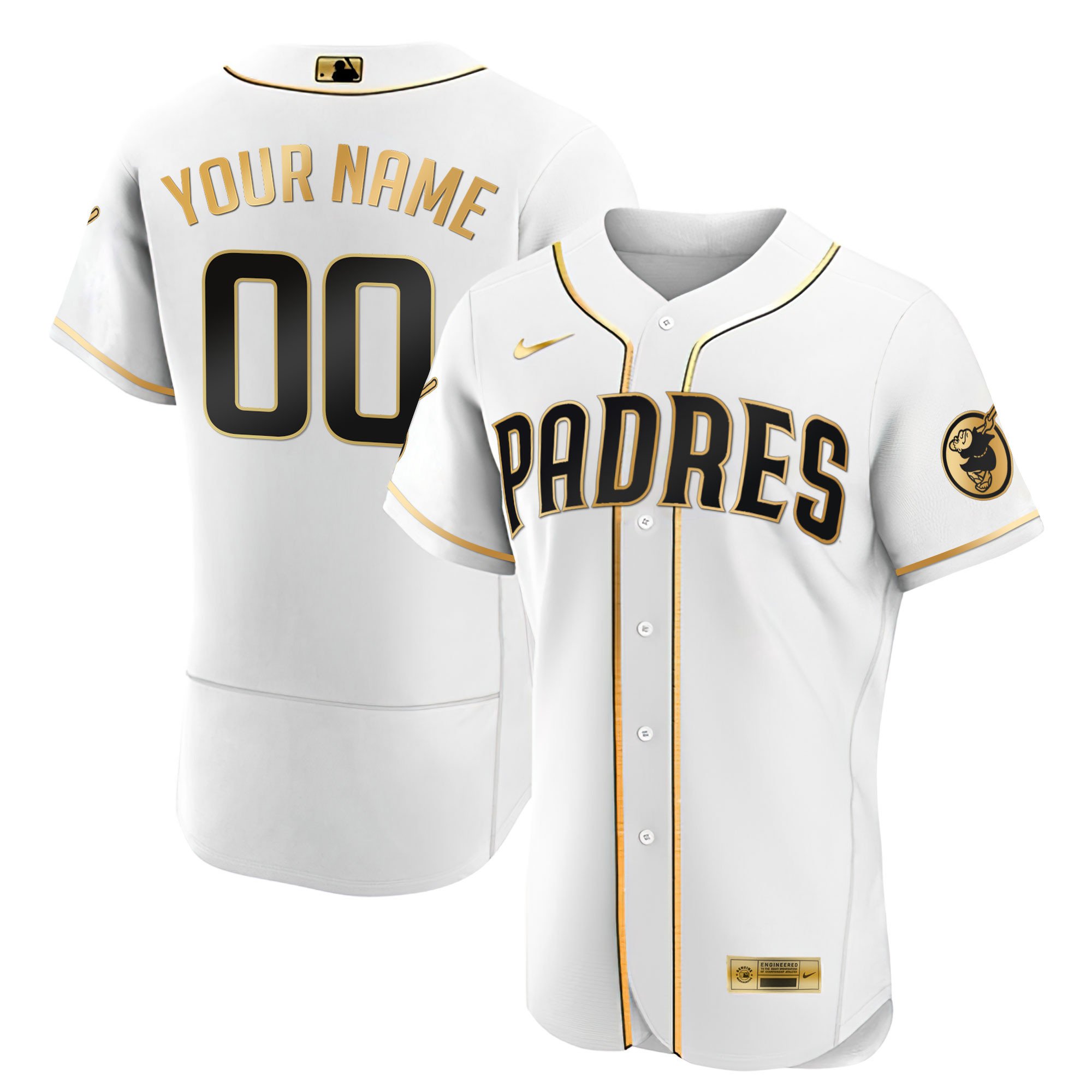 Men's San Diego Padres Black Limited & Gold Jersey - All Stitched - Vgear