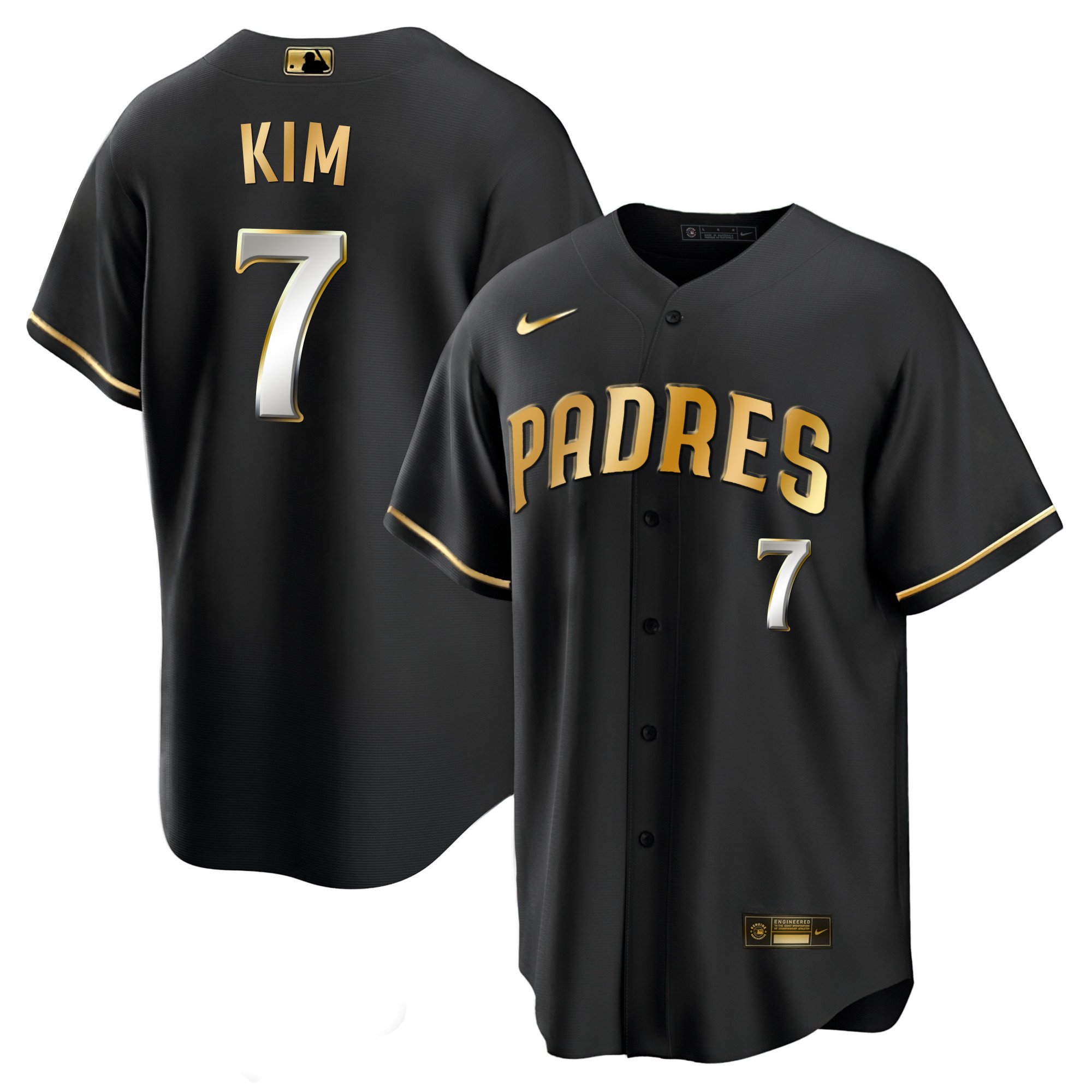 Men's San Diego Padres Black Limited Jersey - All Stitched - Vgear