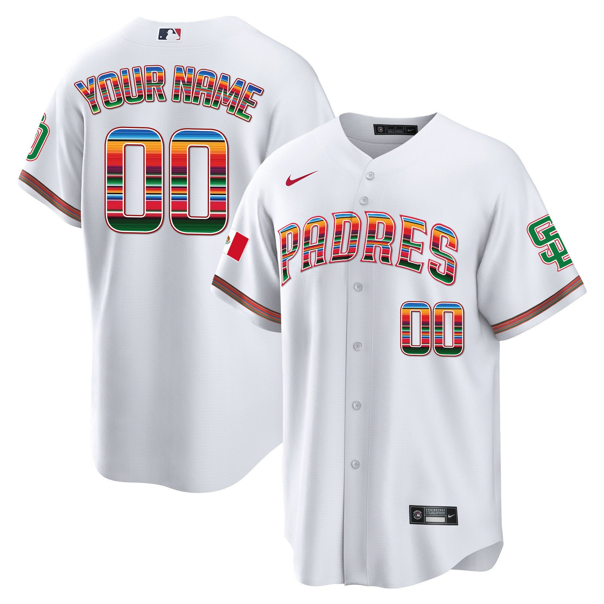 Men's San Diego Padres Mexico Cool Base Limited Jersey - All