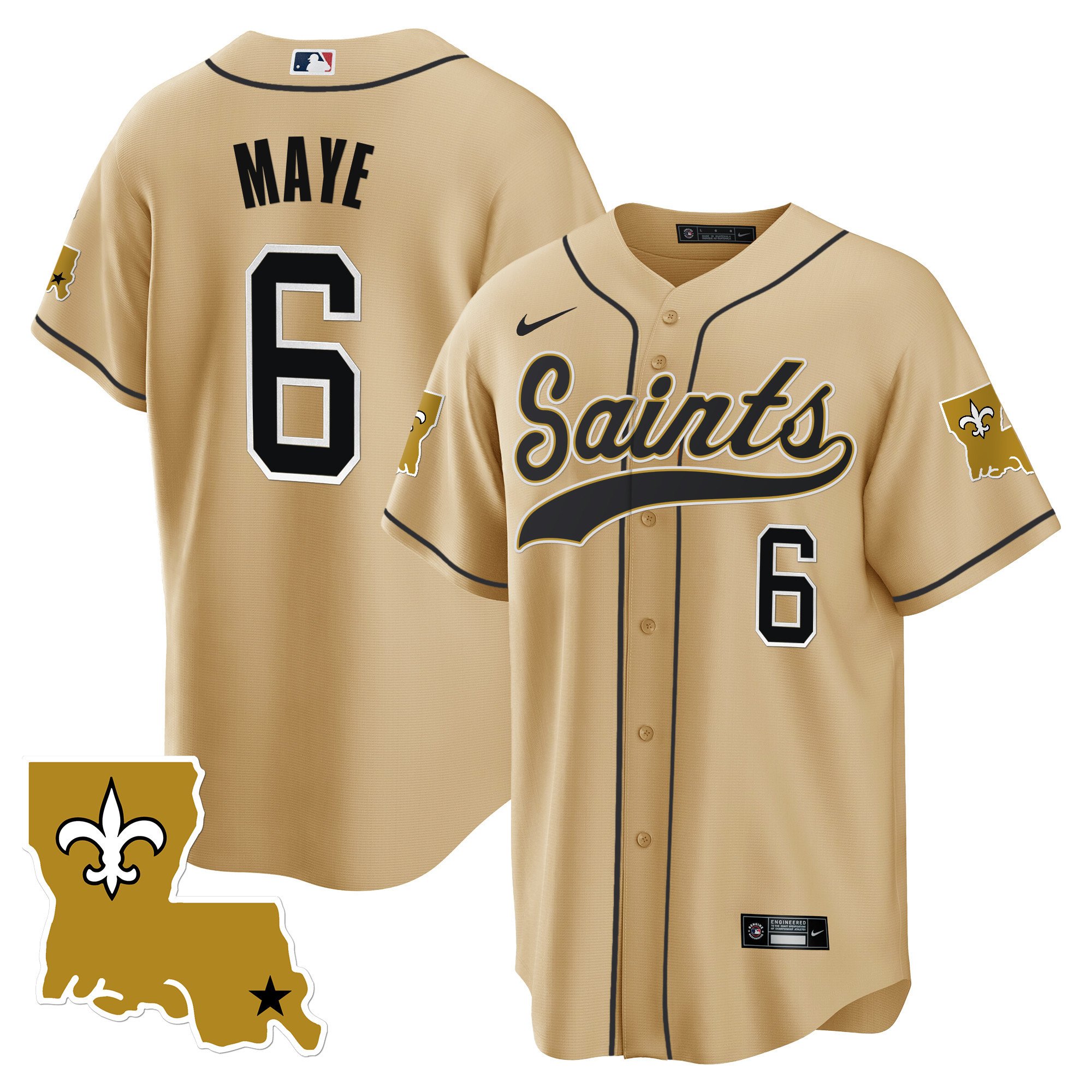Marcus Maye New Orleans Saints Baseball Jersey - All Stitched - Vgear