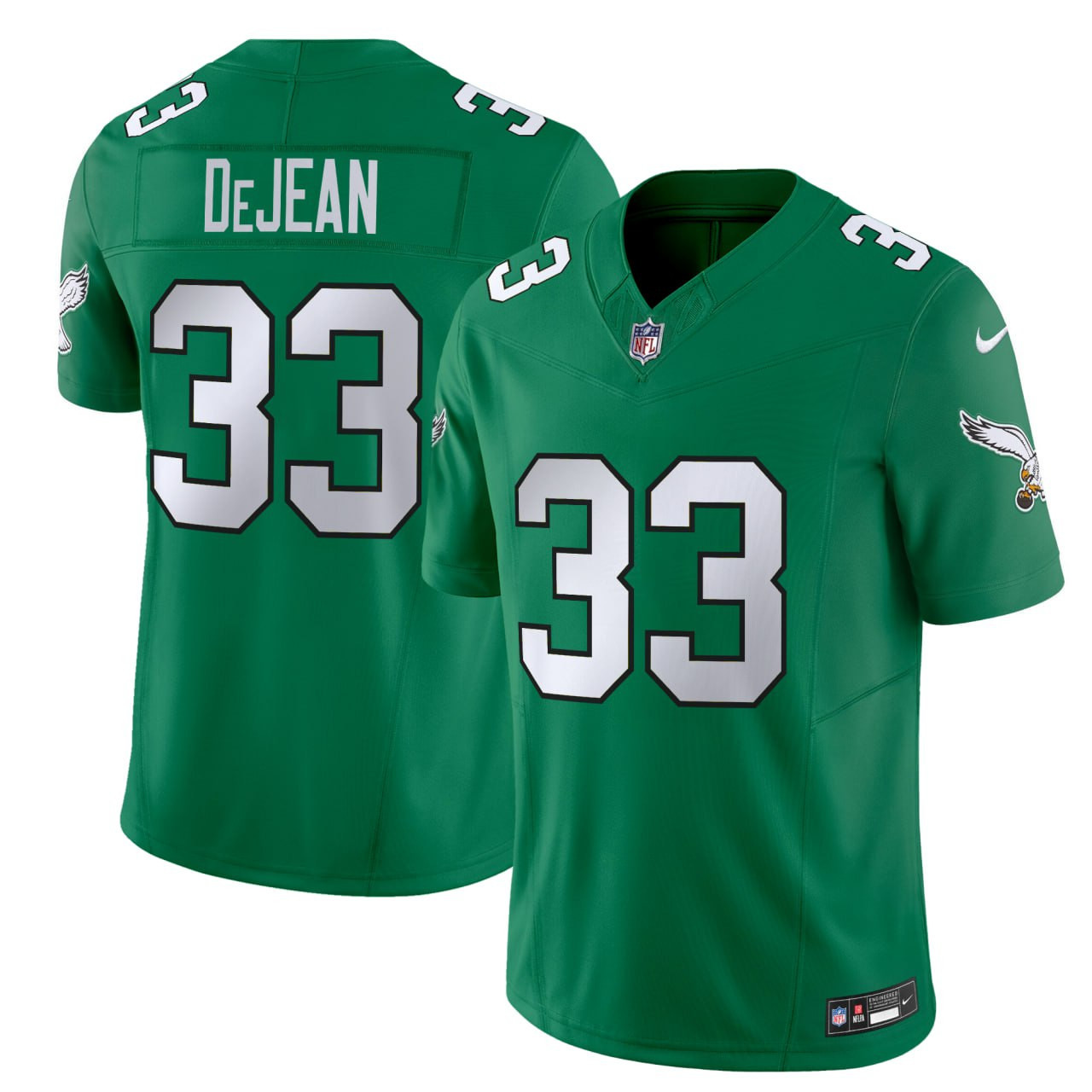 Cooper DeJean Youth Stitched Jersey – Kelly Green – NFL Fan Gear