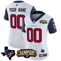 Houston Texans 2023 AFC South Champions Patch Vapor Custom Jersey - All Stitched