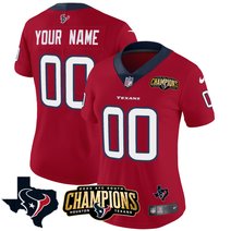 Houston Texans 2023 AFC South Champions Patch Vapor Custom Jersey - All Stitched