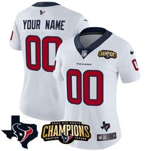 Houston Texans 2023 AFC South Champions Patch Vapor Custom Jersey - All Stitched