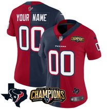 Houston Texans 2023 AFC South Champions Patch Vapor Custom Jersey - All Stitched
