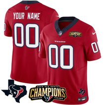 Houston Texans 2023 AFC South Champions Patch Vapor Custom Jersey - All Stitched