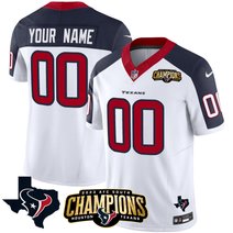 Houston Texans 2023 AFC South Champions Patch Vapor Custom Jersey - All Stitched