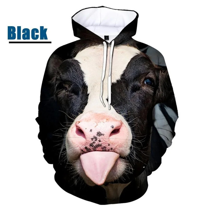 3D Print Funny Cow Hoodie