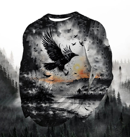Eagle Printed Loose Sports Top