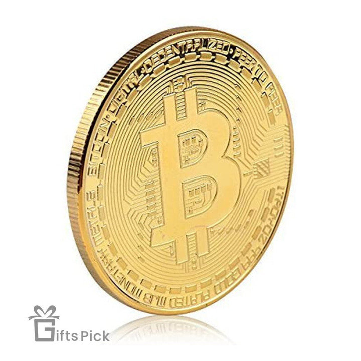 Gold Plated Bitcoin Coin Collectible Art Collection Gift Physical Commemorative Casascius crypto coin Metal Antique Imitation