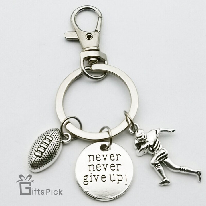 Rugby Team Keychain Jersey Ball Pants Charm Keychain Never Give Up Creative Classmate Graduation Gift Jewelry Crafts