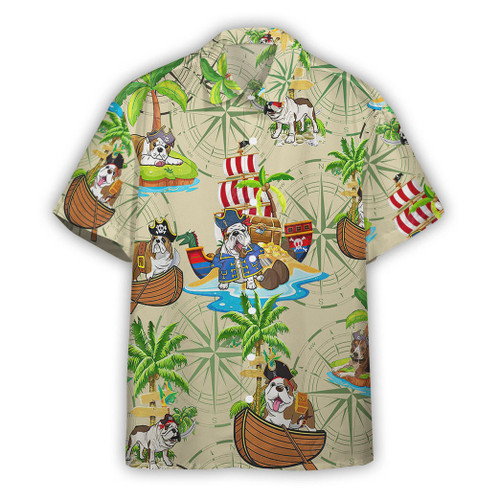 Somebodyshop 3D Bulldog Pirat x Hawaii Custom Hawaiihemd