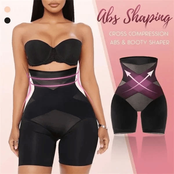 2023 New Cross Compression Abs & Booty High Waisted Shaper