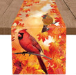 Cardinals Maple Leaf Table Runner Decoration