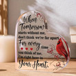 Cardinal Acrylic Glass Heart