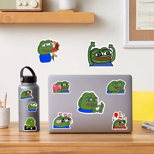 Cartoon Funny Frog Stickers
