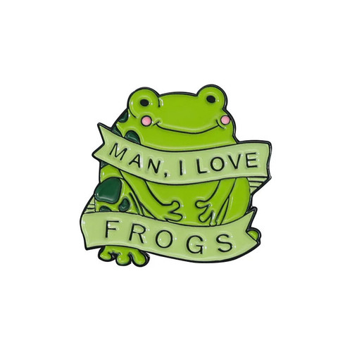 Frogs Enamel Pins Cartoon Animal
