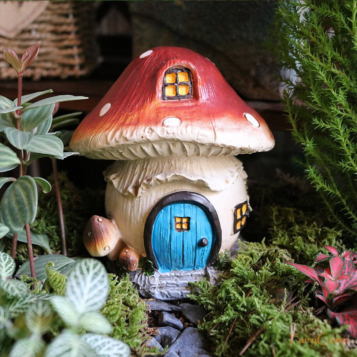 Miniature Mushroom Fairy Houses for Gardens